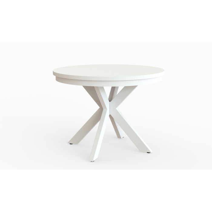 Stół okrągły rozkładany AVERO – kolor kaszmir, nowoczesny design, funkcja rozkładania do 180 cm