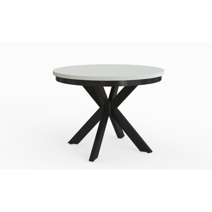 Stół okrągły rozkładany AVERO – kolor kaszmir, nowoczesny design, funkcja rozkładania do 180 cm