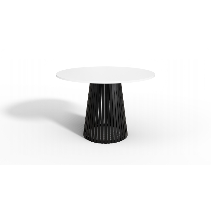 Stół okrągły SOPHIA 110 cm - biały, elegancki