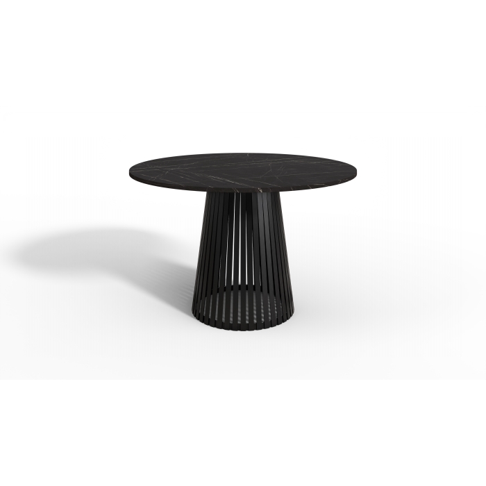 Stół okrągły SOPHIA 100 cm - czarny marmur, nowoczesny design