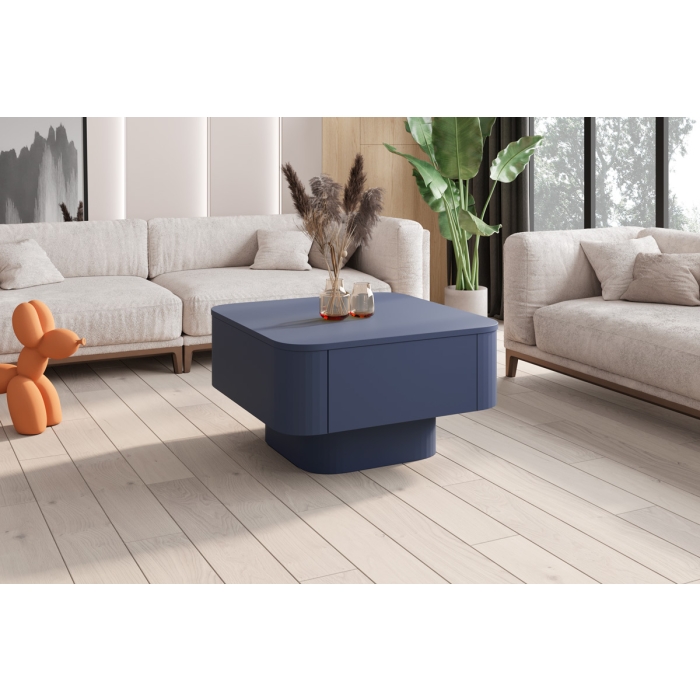 Ława FIORA 80x80 cm – Elegancka ława kwadratowa z zaoblonymi krawędziami | Nowoczesny design Amore Colore