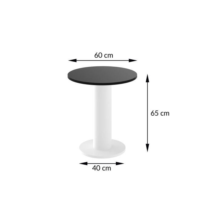 Ława okrągła MODENA 60 cm – nowoczesny stolik kawowy z designerską podstawą