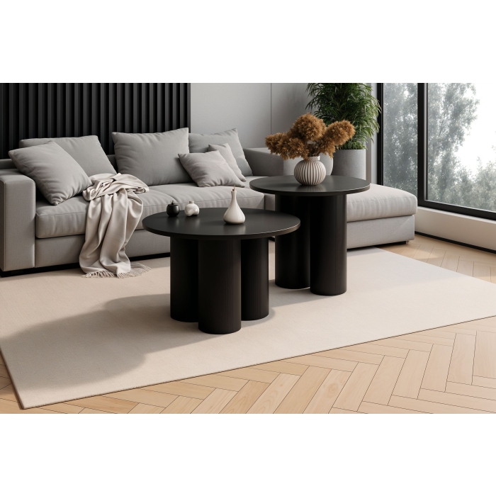 Ława MONTE – Nowoczesne ławy okrągłe 66 cm i 80 cm z matowym blatem | Amore Colore