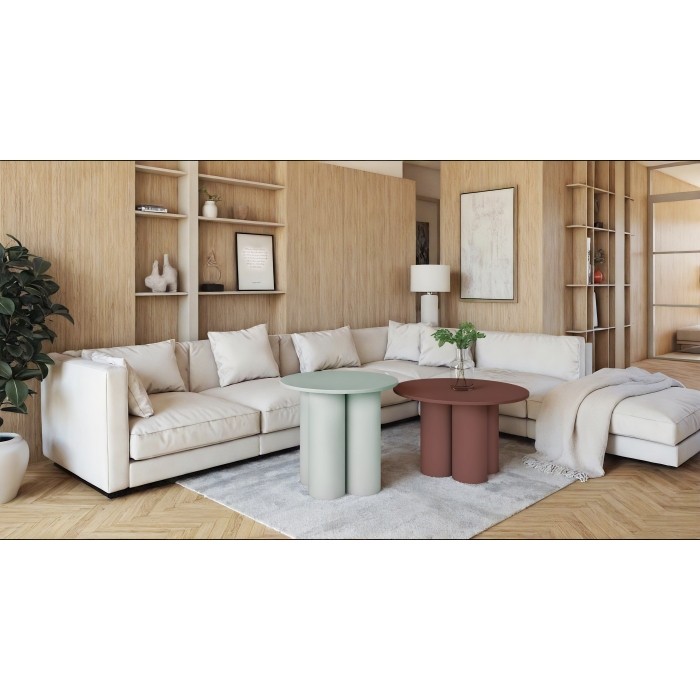 Ława MONTE – Nowoczesne ławy okrągłe 66 cm i 80 cm z matowym blatem | Amore Colore