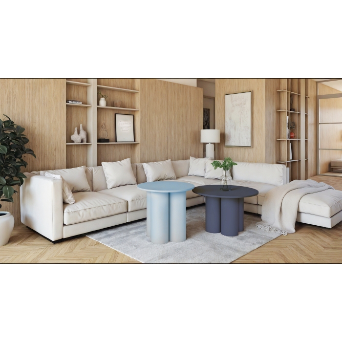 Ława MONTE – Nowoczesne ławy okrągłe 66 cm i 80 cm z matowym blatem | Amore Colore