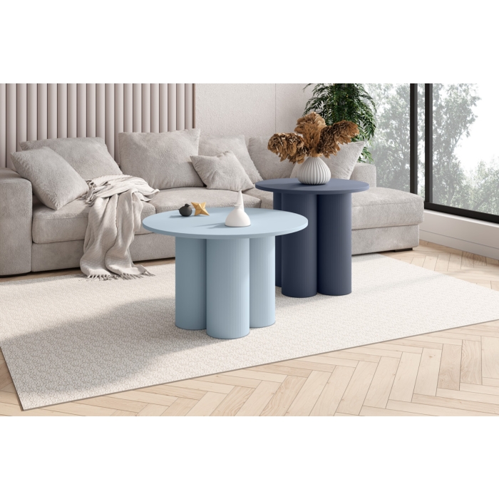 Ława MONTE – Nowoczesne ławy okrągłe 66 cm i 80 cm z matowym blatem | Amore Colore