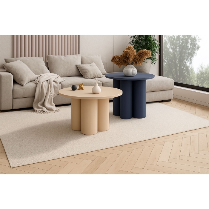 Ława MONTE – Nowoczesne ławy okrągłe 66 cm i 80 cm z matowym blatem | Amore Colore