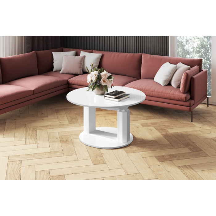 Ławostół rozkładany CALVERO 100 cm – nowoczesny design, funkcja stołu i ławy, wysoki połysk