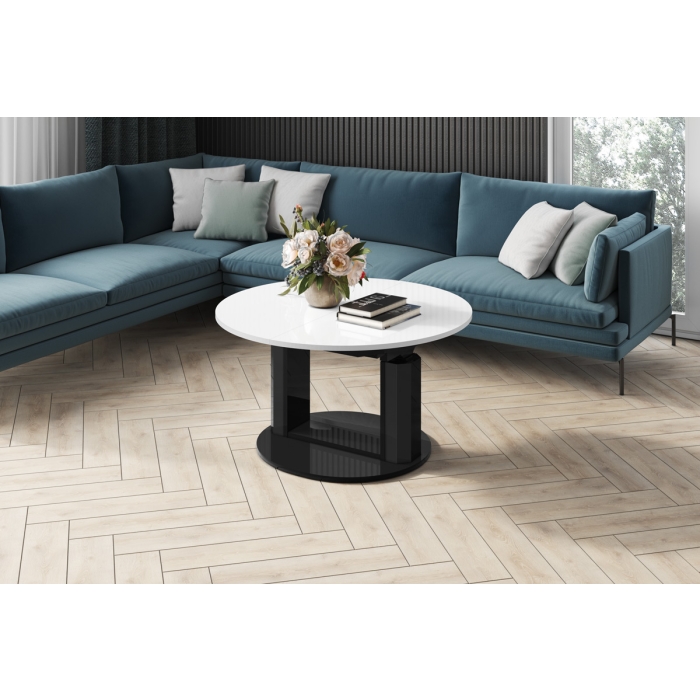 Ławostół rozkładany CALVERO 100 cm – nowoczesny design, funkcja stołu i ławy, wysoki połysk