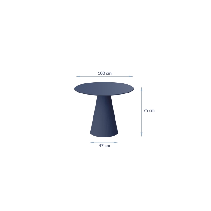 Stół okrągły CALENTO 100 cm – nowoczesny design, aksamitny mat, unikalna noga