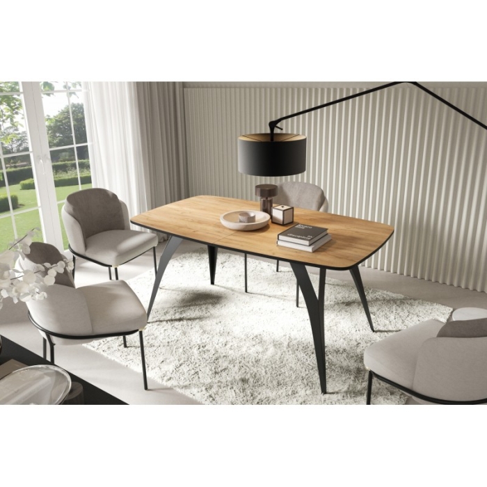 Stół DORNO – rozkładany stół owalny na nogach „pająk” | Nowoczesny design 140–240 cm
