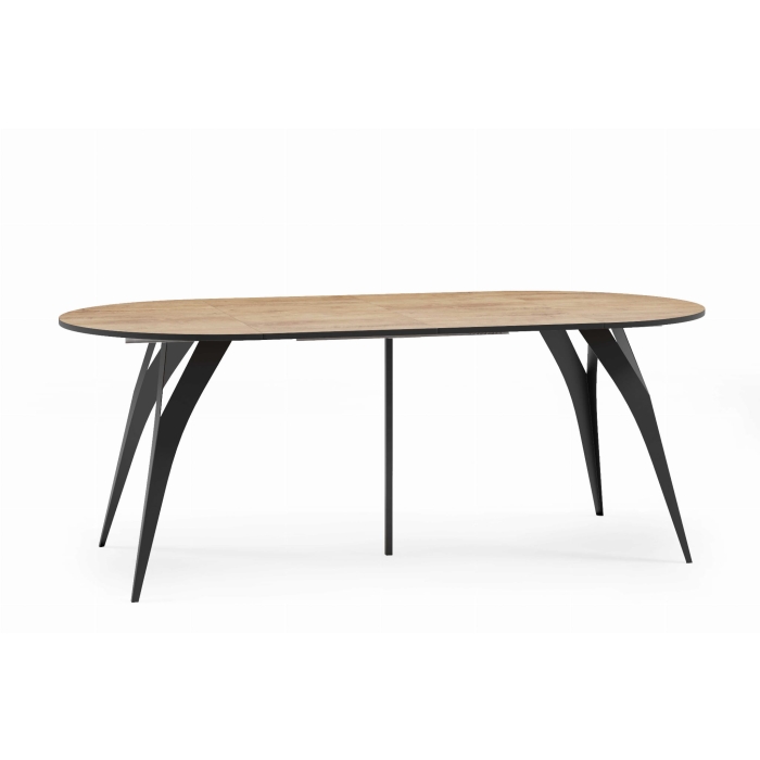 Stół LIVARO – okrągły stół rozkładany na designerskich nogach Y