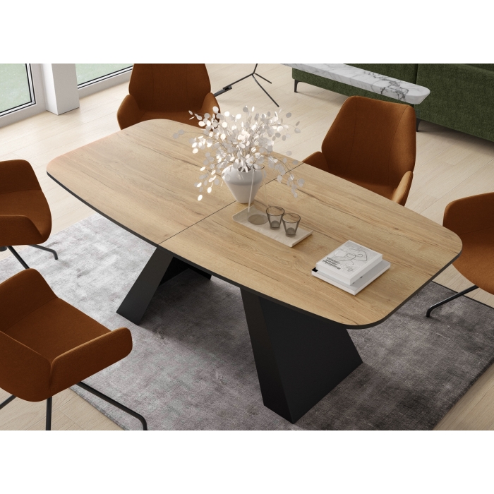 Stół MALVIO – nowoczesny stół rozkładany 160–198 cm i 180-218 cm | Elegancja i funkcjonalność do jadalni