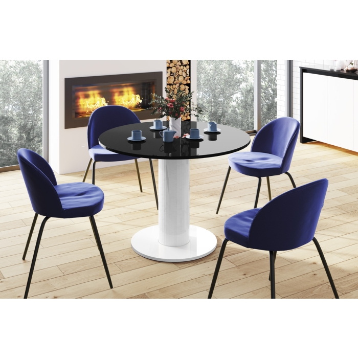 Stół Okrągły ORVIO Ø100 cm – Nowoczesny Design z Geometryczną Nogą