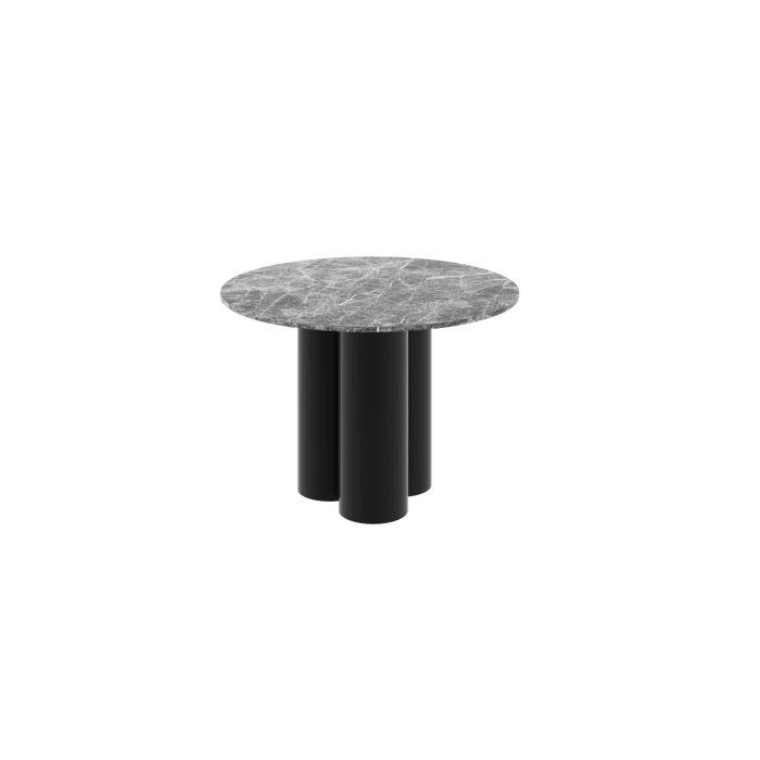 Stół okrągły RAVERO – nowoczesny design, średnica 100 cm, 3 kolumnowe nogi