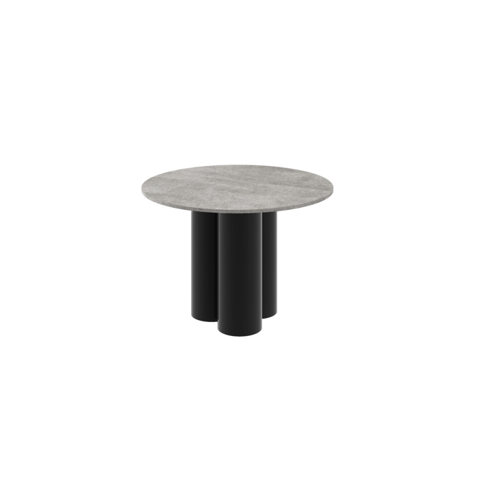 Stół okrągły RAVERO – nowoczesny design, średnica 100 cm, 3 kolumnowe nogi