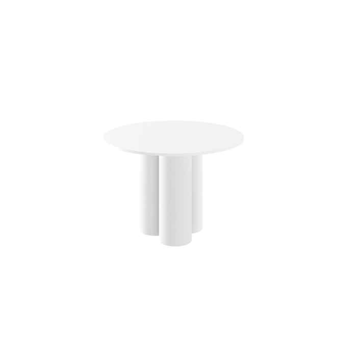 Stół okrągły RAVERO – nowoczesny design, średnica 100 cm, 3 kolumnowe nogi