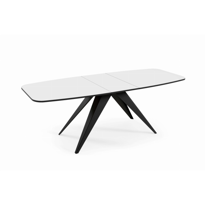Stół TAVERO – loftowy stół rozkładany owalny 160–198 cm i 180 - 218 cm| Styl industrialny, metalowa podstawa