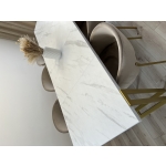 Stół TOP 120x80 w stylu glamour loft rozkładany do 220 cm zlote nogi blat marmur bianco black pietra