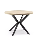 Stół okrągły Add rozkładany średnia 90 cm rozsuwany do 180 metalowe nogi w stylu loftowym