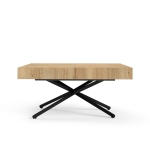 Ławostół SANTI X 120x80 cm – rozkładany do 200 cm, regulacja wysokości 27–76 cm, Dąb Halifax, Marmur, Beton, Hikora, Kaszmir
