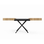 Ławostół SANTI X 120x80 cm – rozkładany do 200 cm, regulacja wysokości 27–76 cm, Dąb Halifax, Marmur, Beton, Hikora, Kaszmir