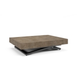 Ławostół SANTI 120x80 to stolik kawowy z regulacją wysokości i stół rozkładany do 200 cm dark grey chicago concrete