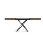 Ławostół SANTI 120x80 to stolik kawowy z regulacją wysokości i stół rozkładany do 200 cm dark grey chicago concrete