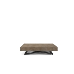 Ławostół SANTI 120x80 to stolik kawowy z regulacją wysokości i stół rozkładany do 200 cm dark grey chicago concrete