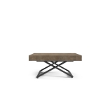 Ławostół SANTI 120x80 to stolik kawowy z regulacją wysokości i stół rozkładany do 200 cm dark grey chicago concrete