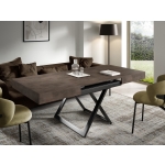 Ławostół SANTI 120x80 to stolik kawowy z regulacją wysokości i stół rozkładany do 200 cm dark grey chicago concrete