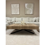 Ławostół SANTI X 120x80 cm – rozkładany do 200 cm, regulacja wysokości 27–76 cm, Dąb Halifax, Marmur, Beton, Hikora, Kaszmir