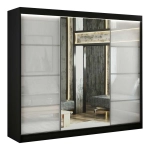 Szafa przesuwna Velvet III 250 cm z lustrem szprosami lacobelem do sypialni
