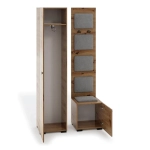 Garderoba CIN 11+12 dąb sonoma artisan biały wieszaki